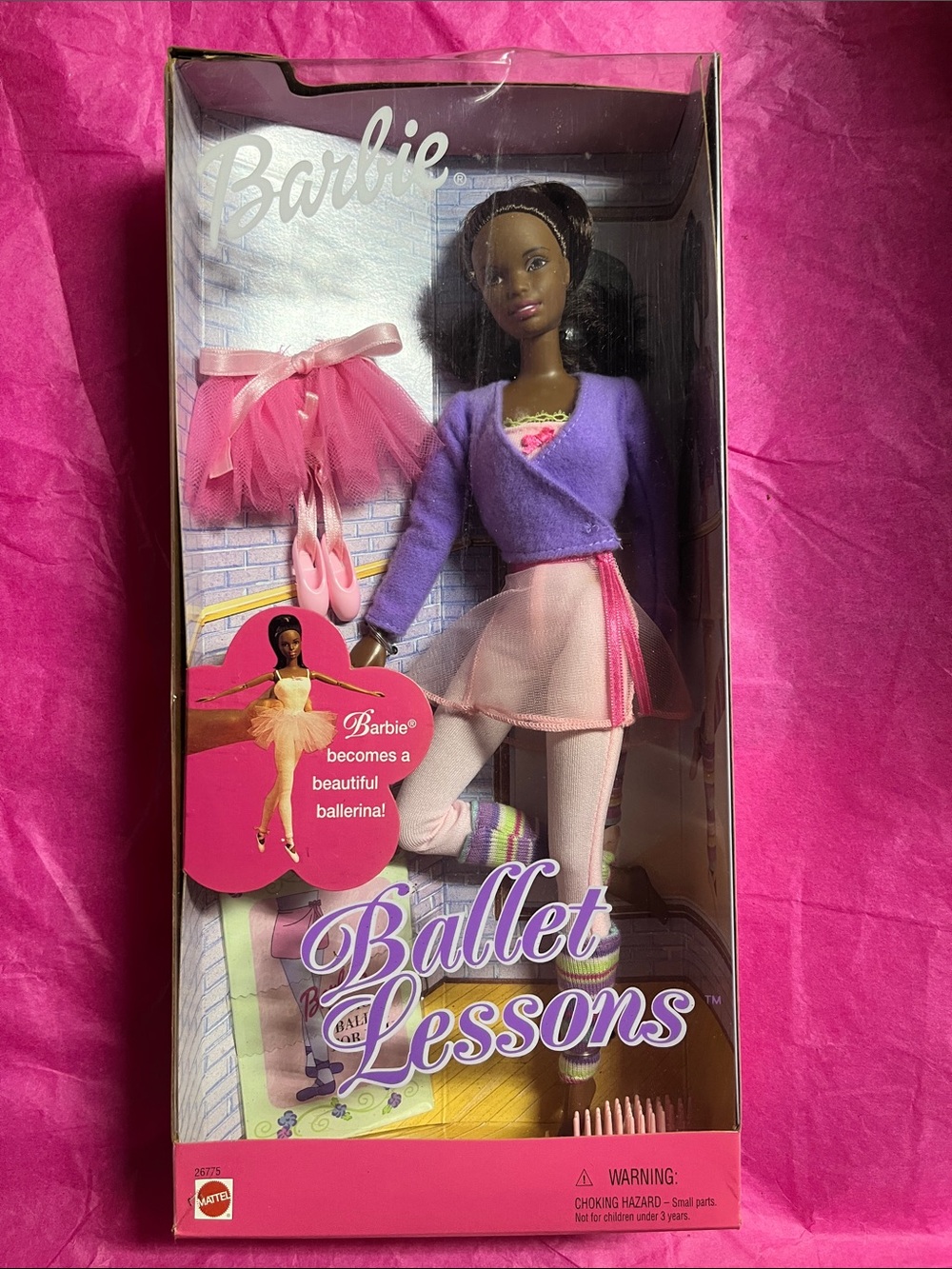 1999 Mattel Ballet Lessons African American Barbie Doll NRFB